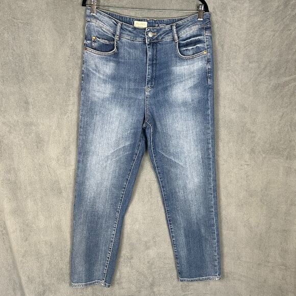 Pilcro Denim - Anthropologie Pilcro Jeans Womens 32 Blue Straight Pockets Stretch High Rise